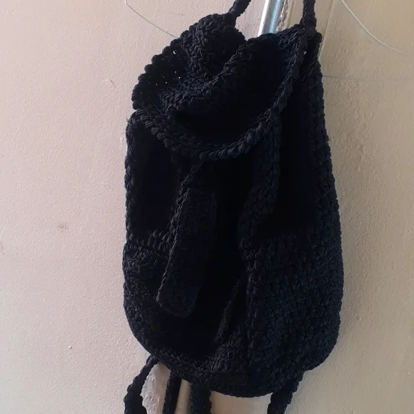 Rodana Ltd | Bags | Boho Rodana Ltd Black Crochet Knit  display picture 2